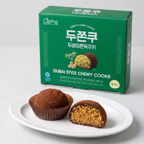 [11번가] 개별포장 수제 두바이 쫀득쿠키40g 4박스(총16개) (17,770원/무료) (무료배송)