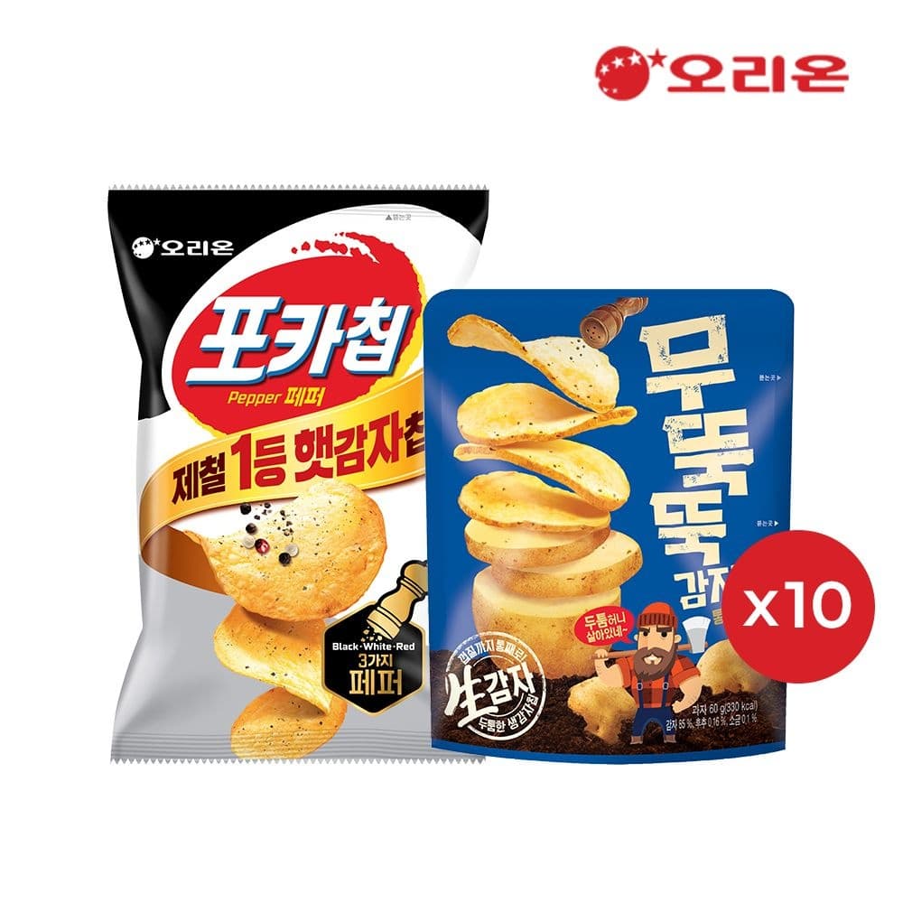 [롯데온] 오리온 포카칩트리플페퍼+무뚝뚝감자칩통후추소금20개(21,230... (1) (0원 / 무료배송)
