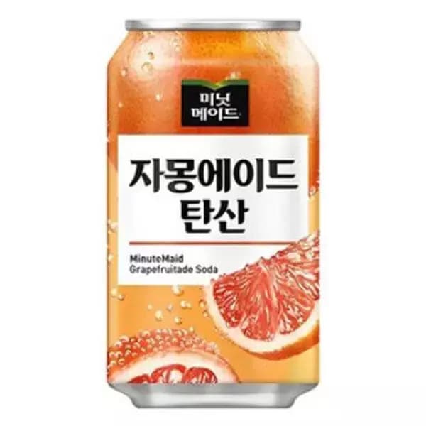 미닛메이드 자몽에이드 탄산 355ml 24개 (10,930원 / 무료배송)