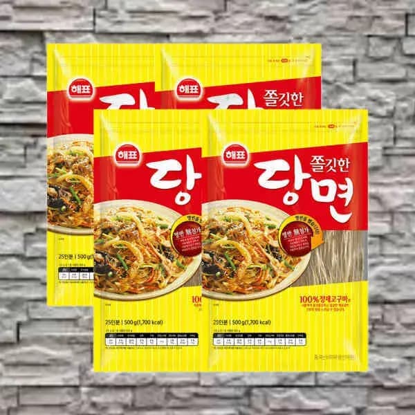 옥션) 쫄깃한당면 500G x 4개 카드 무배 9540원 (9,540원)