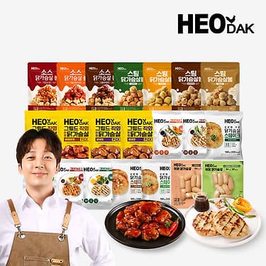 [톡딜] 허닭 3주 식단 닭가슴살 풀패키지 21팩 (25,947원/무료) (무료배송)
