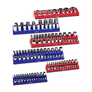 6-Pc Vevor Metric SAE Magnetic Socket Organizers Tray Holder Set ($22.95 / (약: 32,561원))