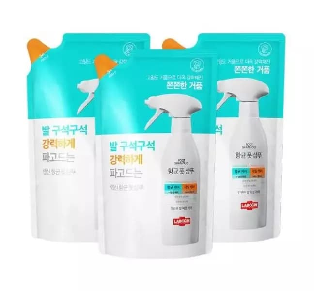 랩신 풋샴푸 리필 400ml 3개, 8,140원 (무료배송)