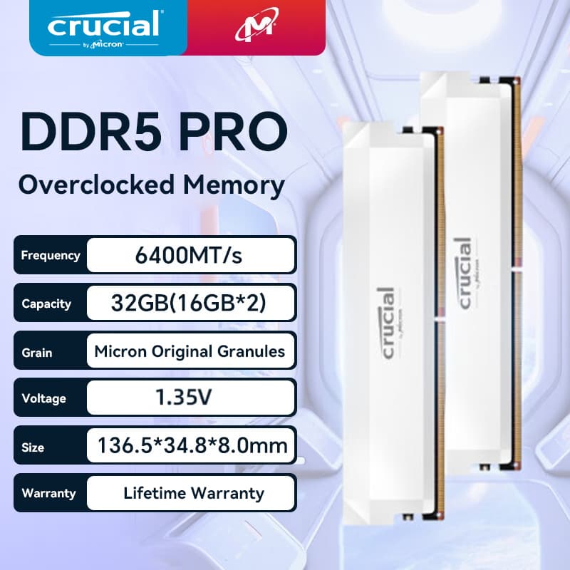 1. 마이크론 크루셜 DDR5 16GB x2 ($110.90 / (약: 157,344원))