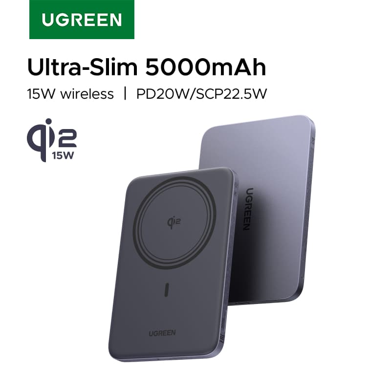 2. UGREEN 울트라슬림 20W Qi2 ($16.37 / (약: 23,225원))