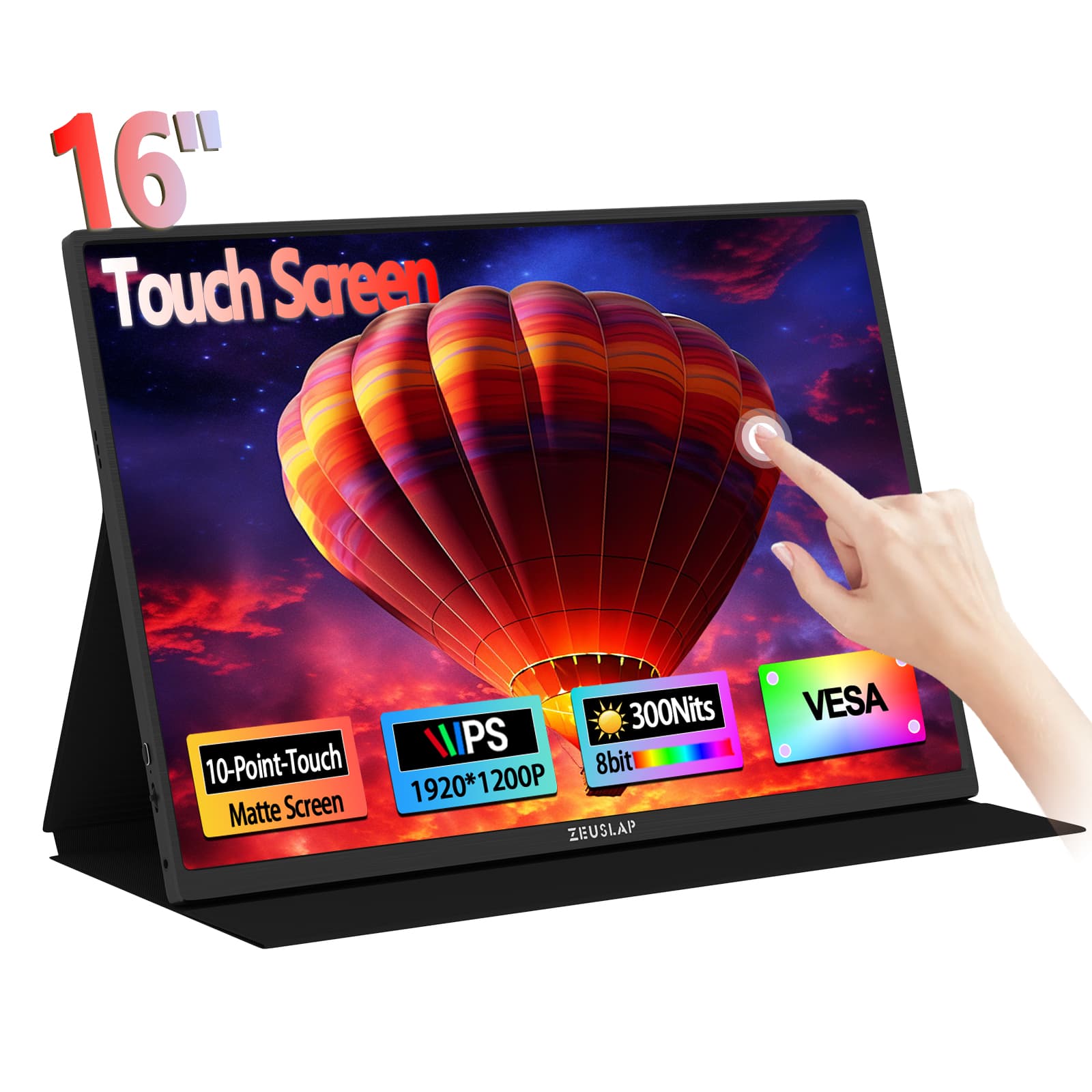2. ZEUSLAP P16T 16인치 1200P 터치 ($58.68 / (약: 83,255원))
