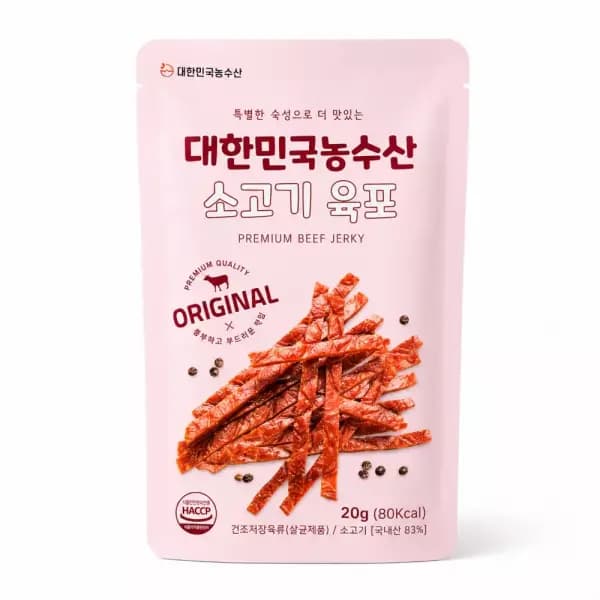 대한민국농수산 소고기육포 20g (990원 / 무료배송)