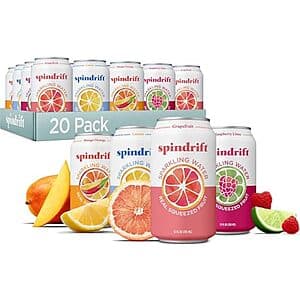 20-Pk 12-Oz Spindrift Sparkling Water ($16.34 / (약: 23,183원))