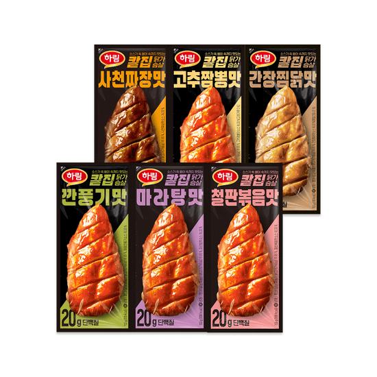 하림몰 칼집닭가슴살 100g 6종 혼합 12팩 20,400원 토스페이 (무료배송)