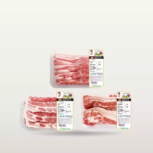 포크밸리 구이용 삼겹살 1kg (17,900원 / 무료배송)