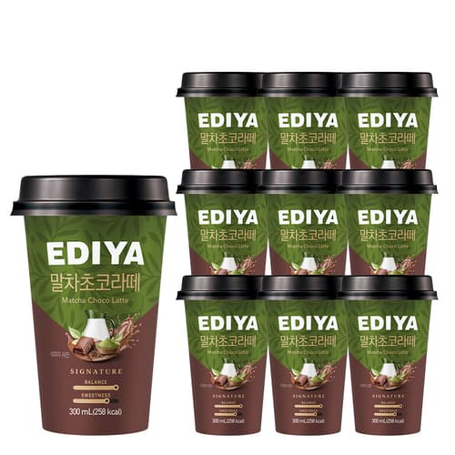 이디야 컵커피 말차초코라떼 300ml x 10개입 (업체별도 무료배송) (10,000원)