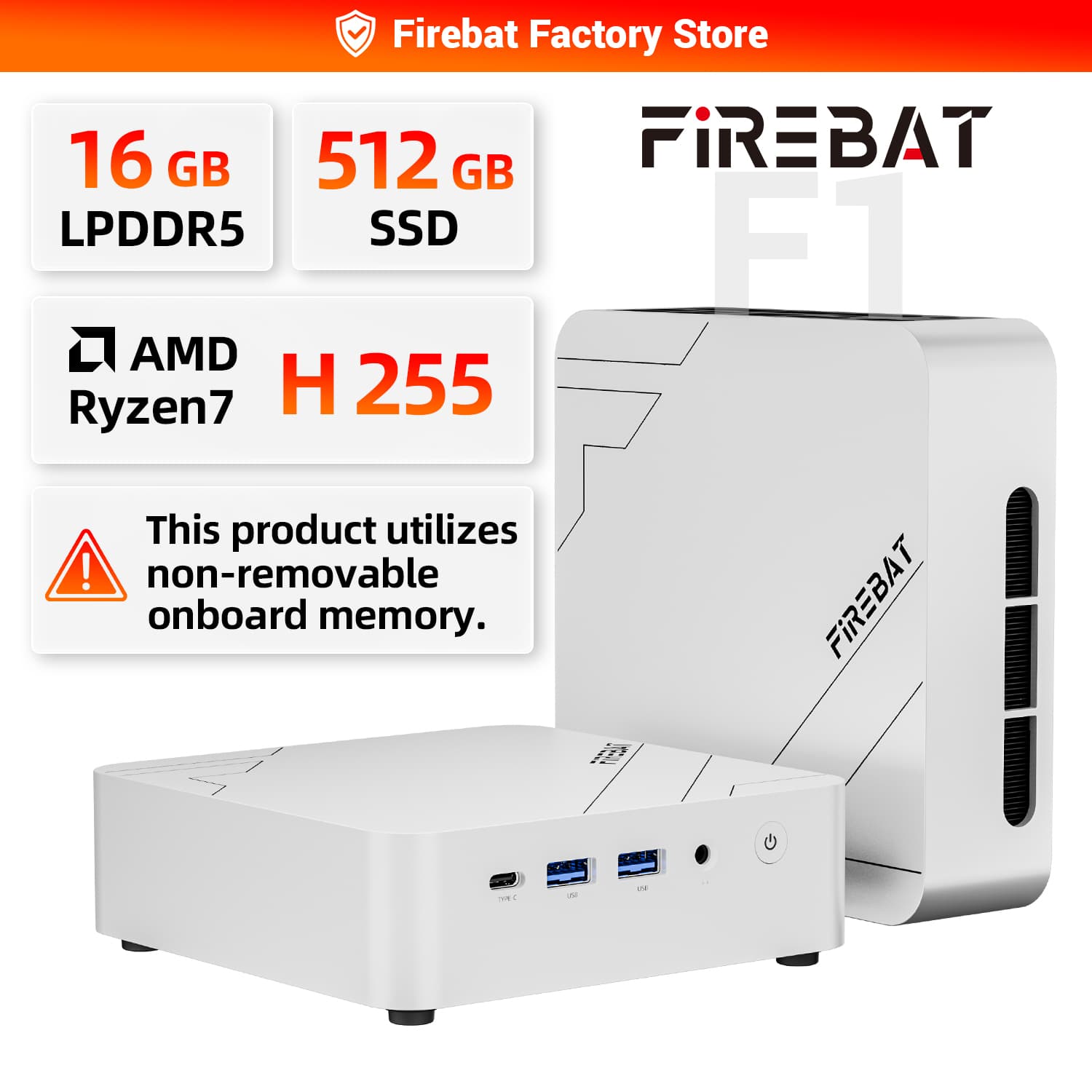 FIREBAT F1 미니PC ($40.00 / (약: 56,752원))