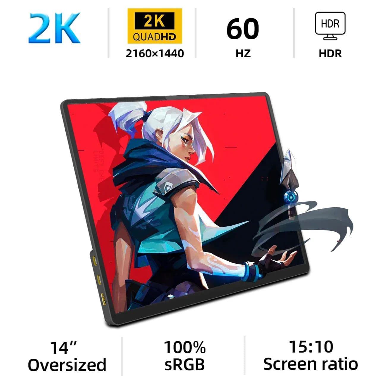 10. ZSUS 14인치 2K 포터블 모니터 ($29.00 / (약: 41,145원))