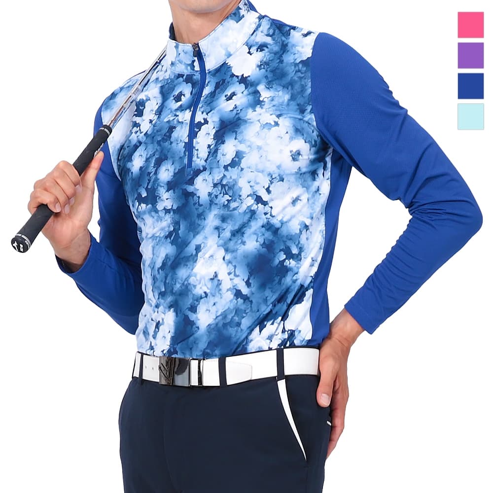 바튜라 남성 플라워 냉감 스판 집업티셔츠 Model No_I2-6W010 (20,590원 / 남음)