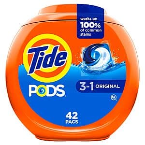 42-Ct Tide Pods Laundry Detergent Pacs 4 for ($32.15 / (약: 45,614원))