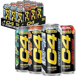 12-Pk 16-Oz C4 Ultimate Zero Sugar Energy Drink ($13.20 / (약: 18,728원))