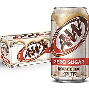 12-Pk 12-Oz A&W Zero Sugar Root Beer Soda 3 for ($14.75 / (약: 20,927원))