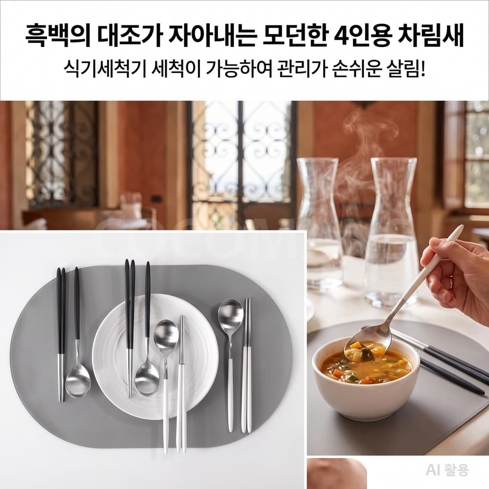 GOLDENBELL 골든벨 루미에 수저 세트 4 인조8P (27,990원)