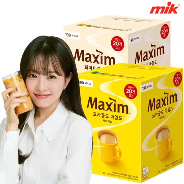 맥심 모카골드/ 화이트골드 커피믹스 190T (T멤 필요) 20,560원 (무료배송)