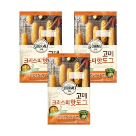 고메 핫도그 크리스피, 400g, 3개 (총 15입) (28,120원 / 무료배송)