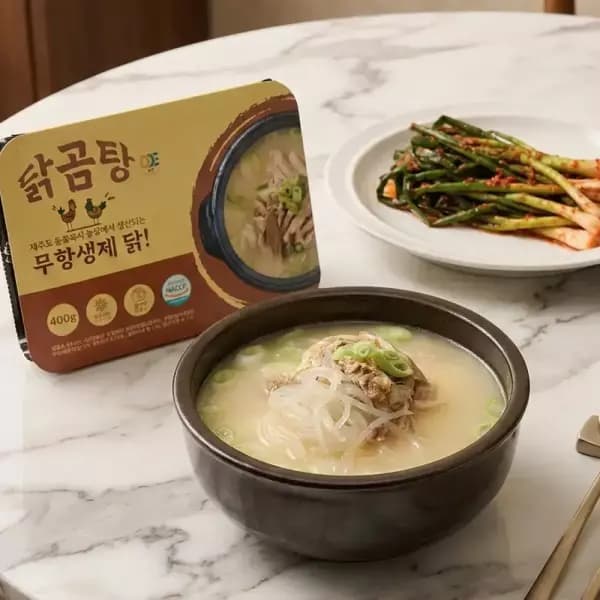 [지마켓] 무항생제 닭곰탕 400g x 총 4팩 (4인분) (12,400원/무료) (무료배송)