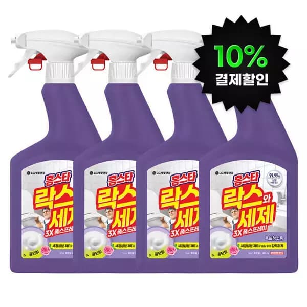 홈스타 락스와세제 스프레이 후로랄 900ml x 4개 (14,160원 / 무료배송)