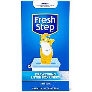 15-Ct Fresh Step Scented Drawstring Cat Litter Liners ($2.40 / (약: 3,408원))