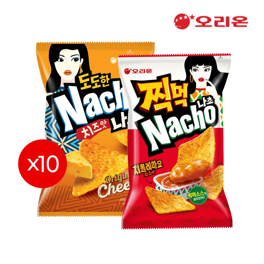 오리온 찍먹 나쵸 치폴레마요 10봉 + 도도한나쵸 치즈 10봉 (19,430원 / 무료배송)