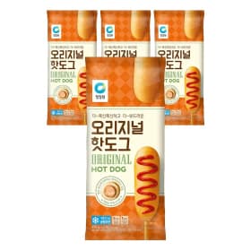 청정원 오리지널 핫도그, 375g, 4개 (총 20입) (49,800원 / 무료배송)