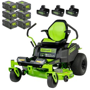 42" Greenworks 80V Cordless CrossoverZ Zero Turn Lawn Mower w 6x 5Ah Batteries ($2,999.99 / (약: 4,260,285원))