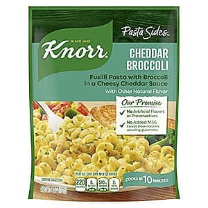 4.3-Oz Knorr Pasta Sides Cheddar Broccoli Fusilli ($0.60 / (약: 852원))