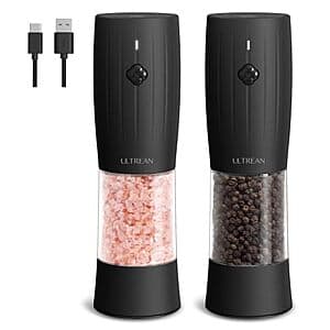 Ultrean USB-C Rechargeable Electric Salt & Pepper Grinder Set ($23.99 / (약: 34,068원))