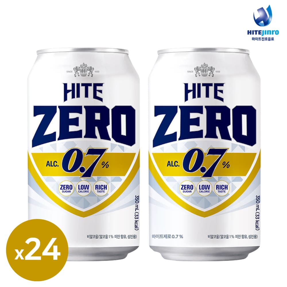 하이트/테라제로 무알콜맥주 350ml 24캔 (14,850원 / 무료배송)