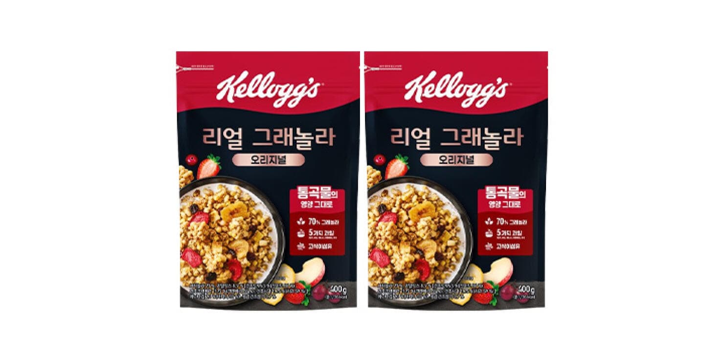 켈로그 리얼 그래놀라 400g 2개 외 2번들 모음 (12,900원 / 남음)