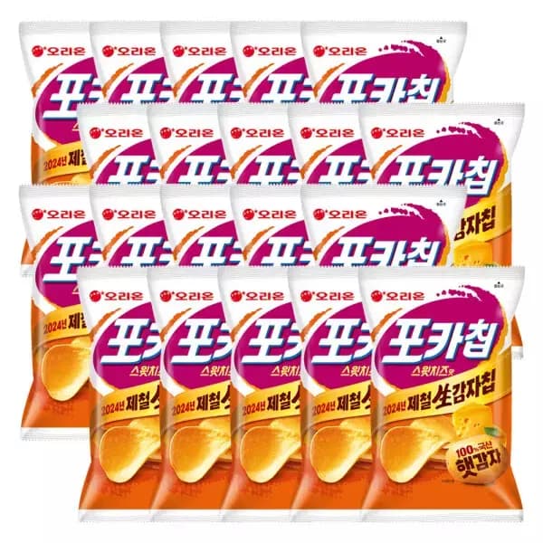 오리온 포카칩 스윗치즈 60g 20개 (18,900원 / 무료배송)