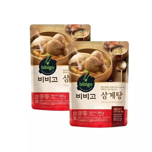 [지마켓] 비비고 영양삼계탕 800g 3개 (20,900원 / 무료배송)