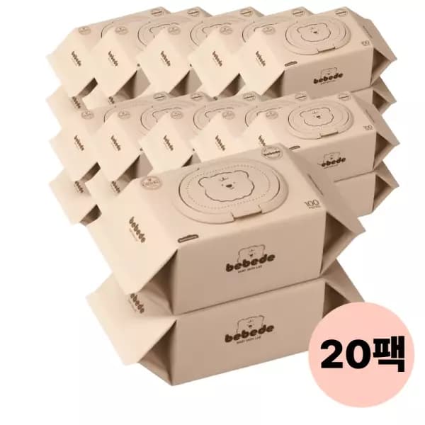[네이버] 베베드 물티슈 100매x20팩 (15,900원/무배)