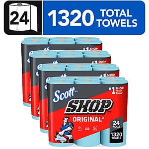 [Slickdeals] 4-Pk 6-Ct Scott Original Blue Shop Paper Towels ($12.50 / (약: 17,691원))