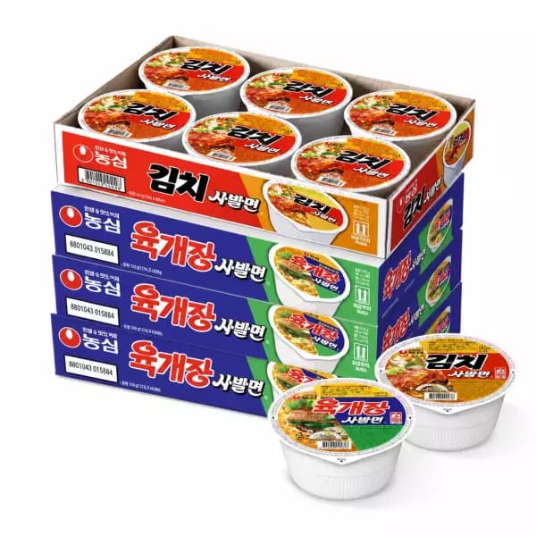 육개장사발면18개 + 김치사발면6개 (16,820원 / 무료배송)