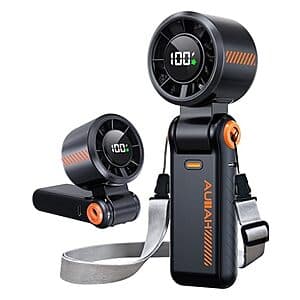 AUIIAH GS30 3-in-1 Handheld Portable Turbo Fan w 5-Speed & LED Display ($6.50 / (약: 9,199원))