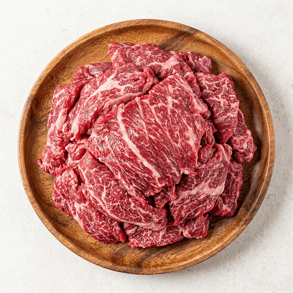 토스) 화려한우 1++ 마장동 투뿔한우 생불고기 300g 2개 27,200원 (무료배송)