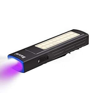 Banral 4-in-1 Rechargeable EDC Flashlight w UV, COB & Signal Lights ($11.70 / (약: 16,559원))