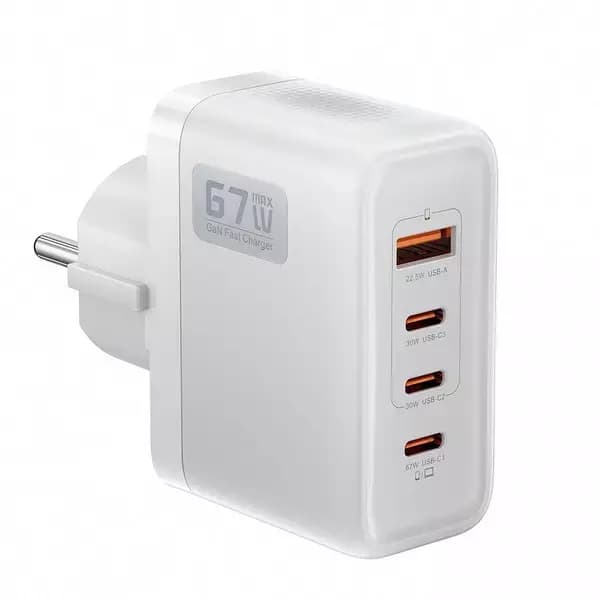 Toocki GaN PPS PD3.0 67W 접지 3C1A 4포트 초고속 멀티충전기 (19,900원 / 무료배송)
