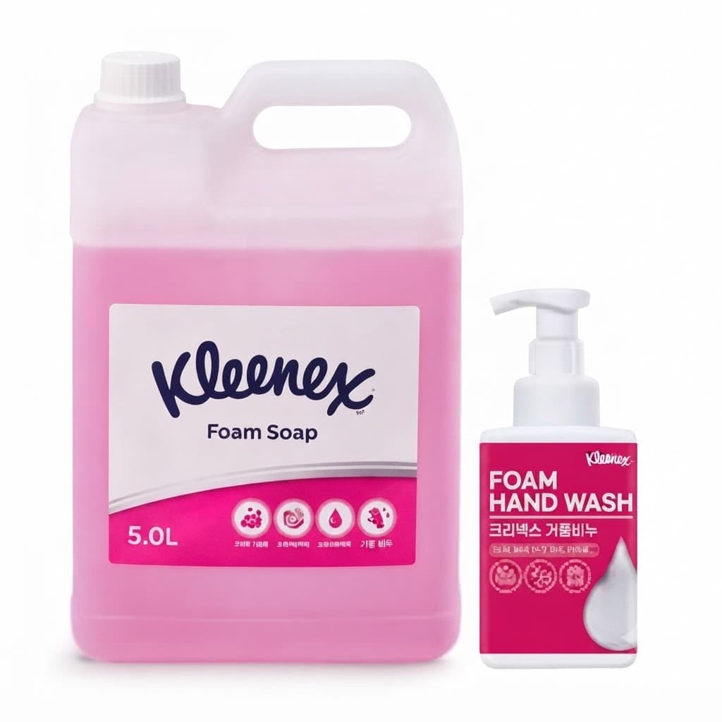 [지마켓] 크리넥스 대용량 핸드워시 5L+본품 300ml+용기 증정 11,000원 (무료배송)