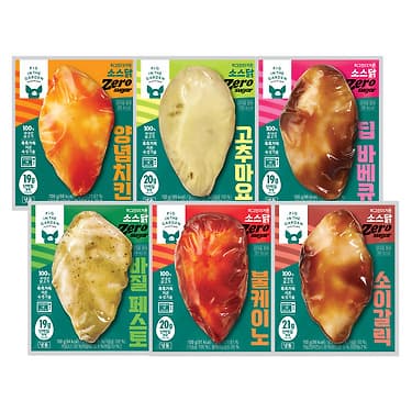 톡딜)삼립 피그인더가든 제로 소스 닭가슴살 100g 6종 20팩 25,017원 (무료배송)
