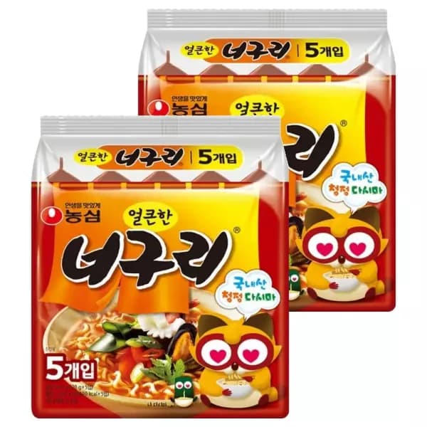 [쿠팡] 너구리 얼큰한맛 120g, 10개, (7,400원 / 무료배송)