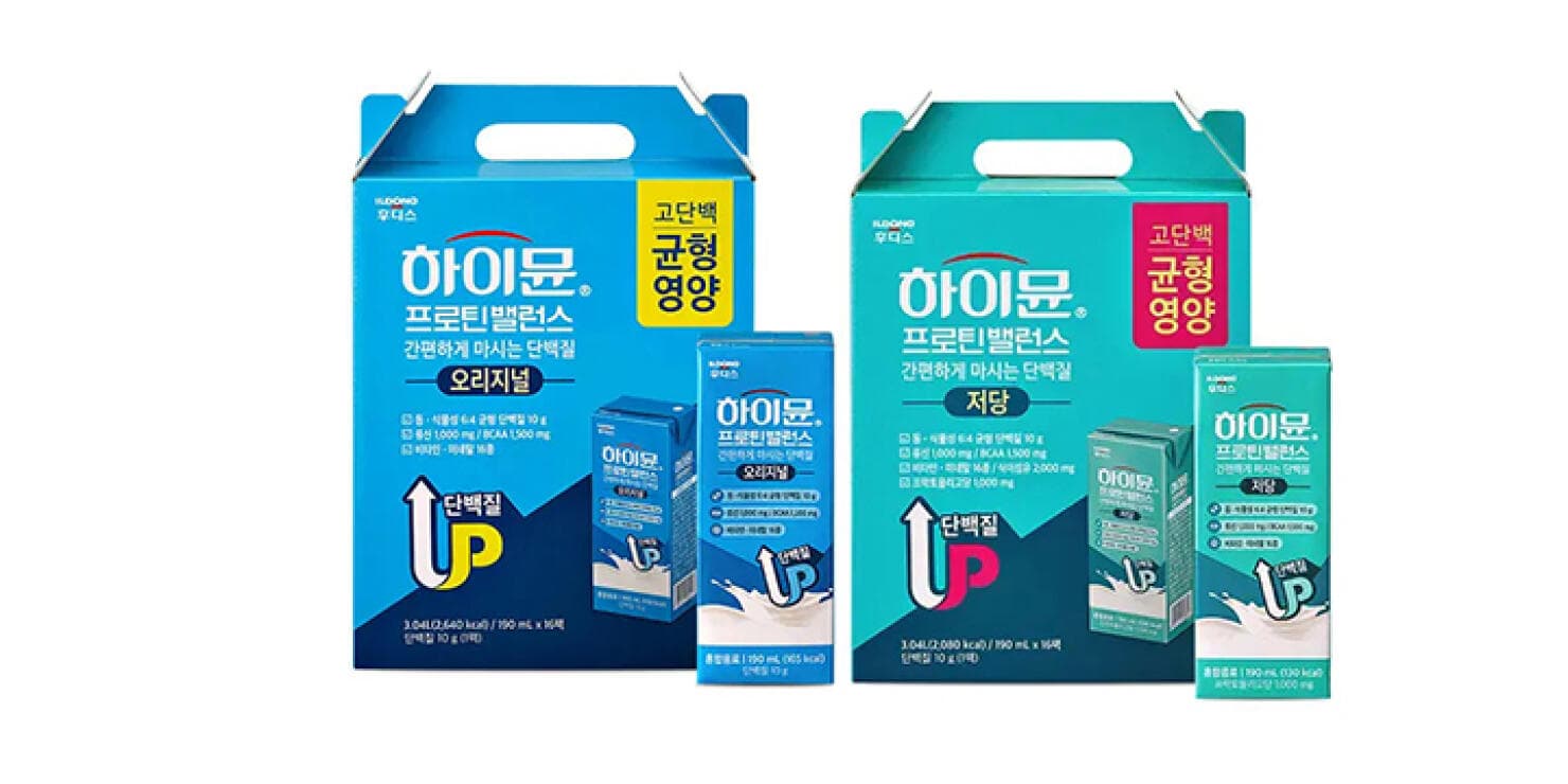 [11번가] 일동후디스 하이뮨 프로틴밸런스 190ml 16입+저당 16입 (35,900원 / 남음)