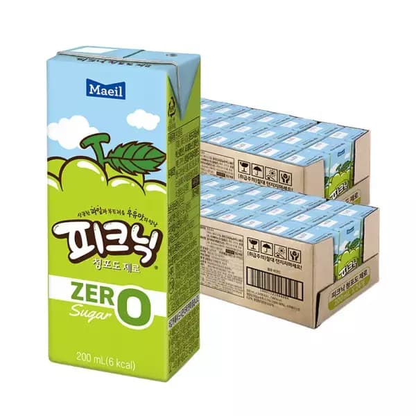 [지마켓] 피크닉 제로 청포도 200ml 48개 (15,730원 / 무료배송)