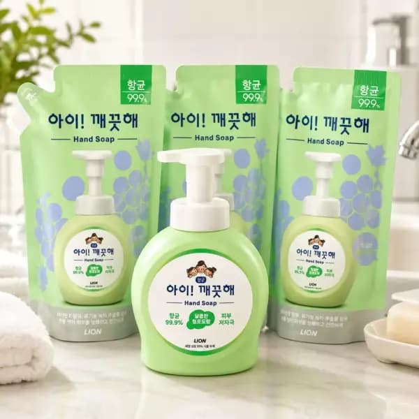 [지마켓] 아이깨끗해 핸드워시 490ml 본품 1개+450ml 리필 3개(향 선택) (10,840원/무료) (무료배송)