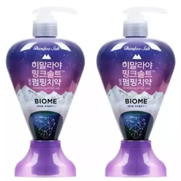 [쿠팡] 히말라야핑크솔트 브라이트닝화이트 펌핑치약, 285g, 2개 (9,900원 / 무료배송)